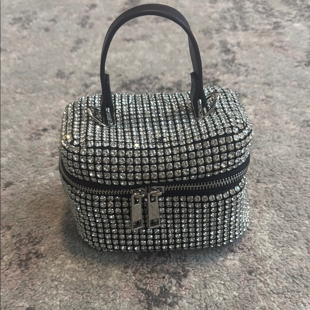 Aldo Teeax silver/clear top handle bag